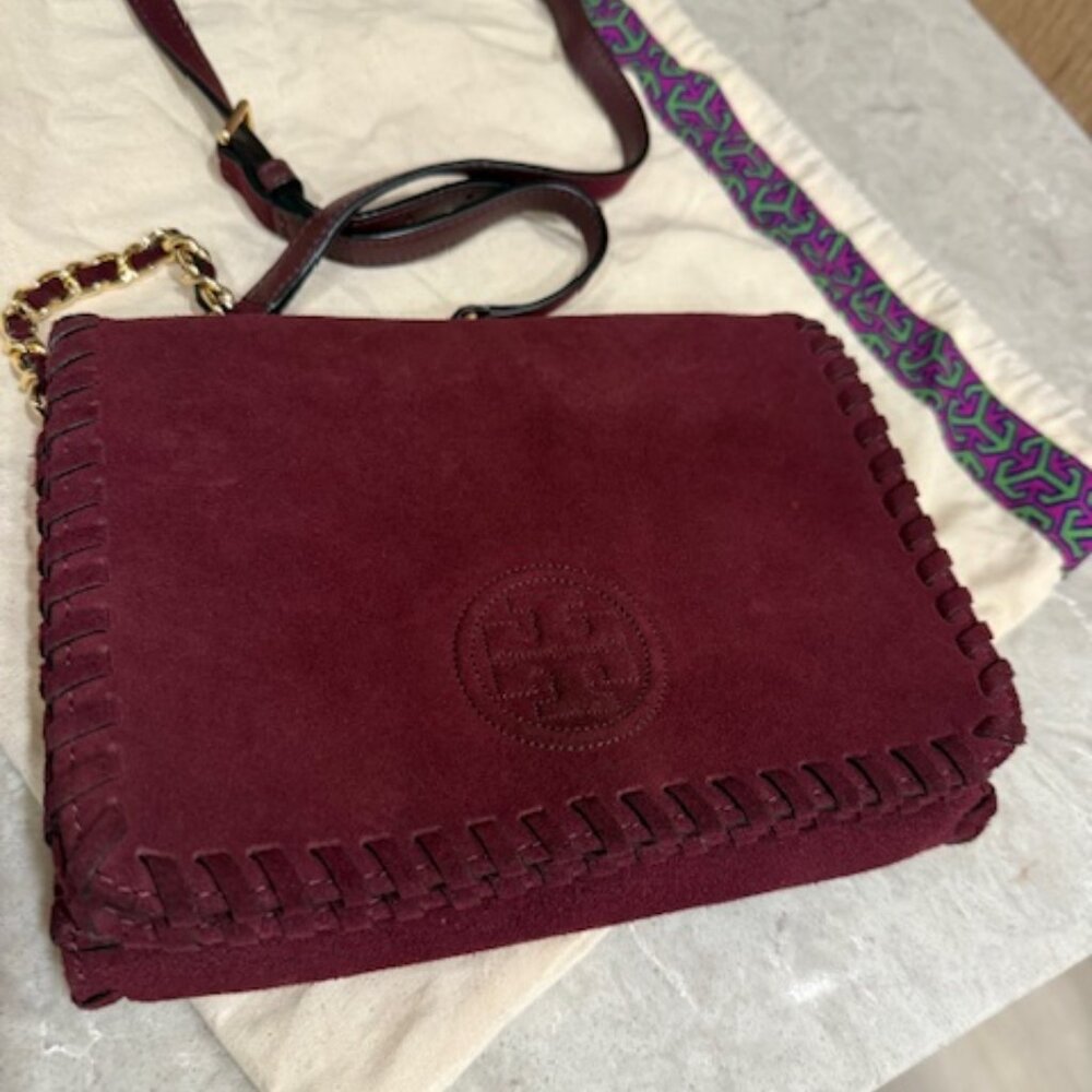 Tory Burch Burgundy Crossbody Bag